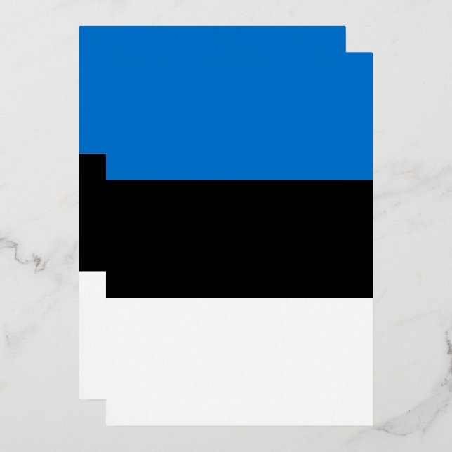 Estnische Flagge Folieneinladung (Vorderseite/Rückseite)