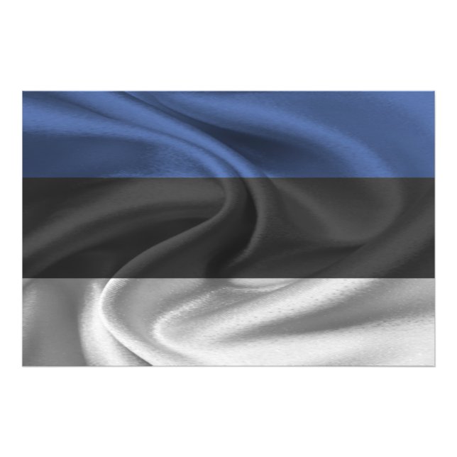 Estnische Flagge Fotodruck (Vorne)