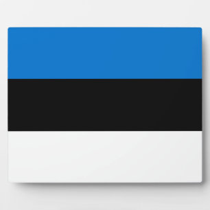 Estnische Flagge Fotoplatte