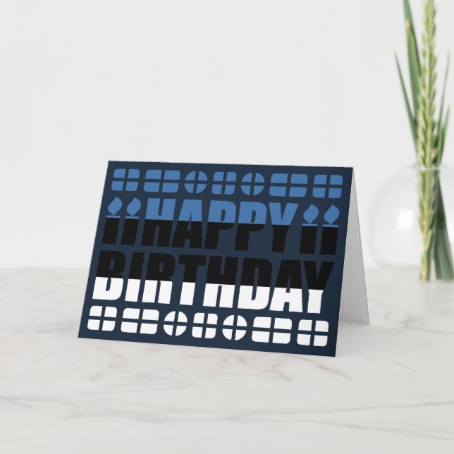 Estnische Flagge Geburtskarte Karte (Vorderseite)