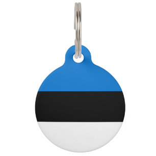 Estnische Flagge Haustiermarke