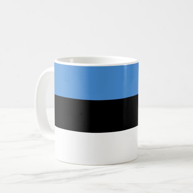 Estnische Flagge Kaffeetasse (Vorderseite Links)