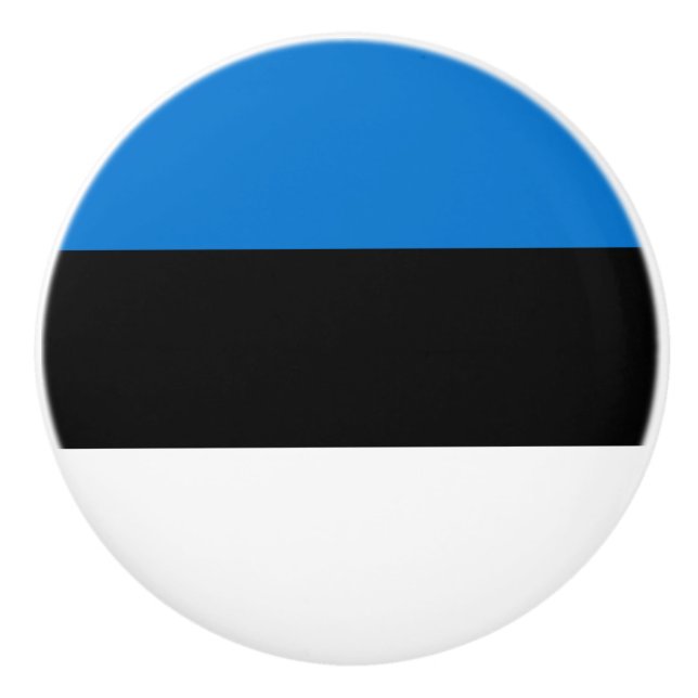Estnische Flagge Keramikknauf (Vorderseite)