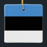 Estnische Flagge Keramikornament<br><div class="desc">Anpassbare World Flag Produkte - Bitte fühlen Sie sich frei,  Ihren eigenen Text hinzuzufügen.</div>