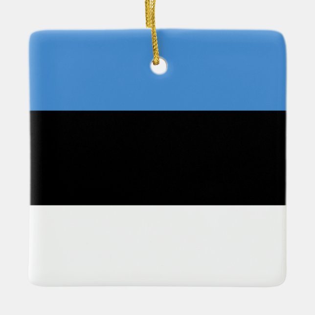 Estnische Flagge Keramikornament (Vorderseite)
