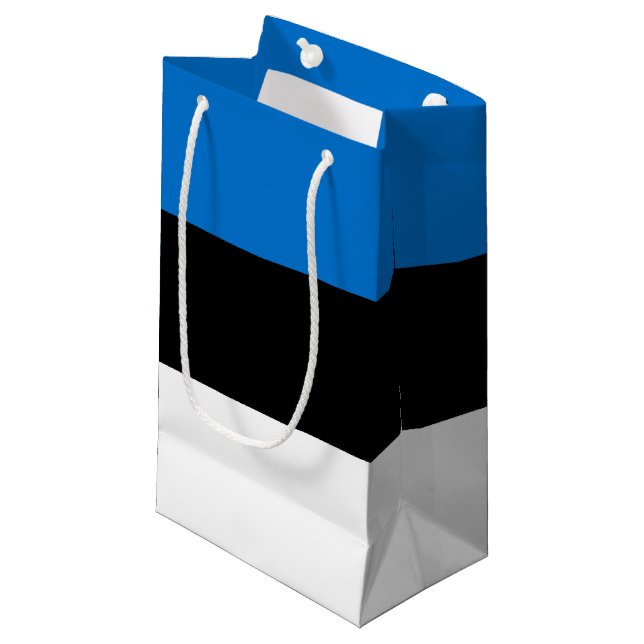 Estnische Flagge Kleine Geschenktüte (Vorderseite Schrägansicht)
