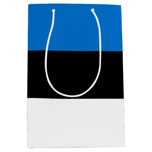 Estnische Flagge Mittlere Geschenktüte (Vorderseite)