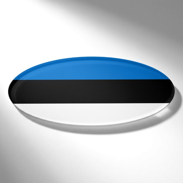 Estnische Flagge Namenschild (Vorderseite)