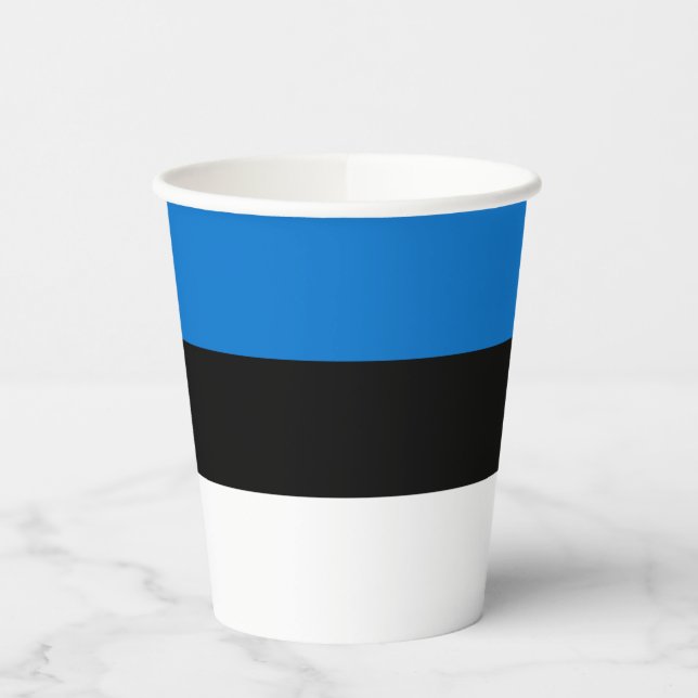 Estnische Flagge Pappbecher (Links)