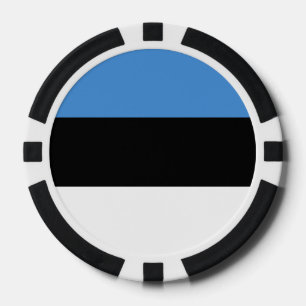 Estnische Flagge Pokerchips