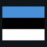 Estnische Flagge Poster<br><div class="desc">Estnische Flagge</div>