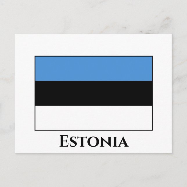 Estnische Flagge Postkarte (Vorderseite)