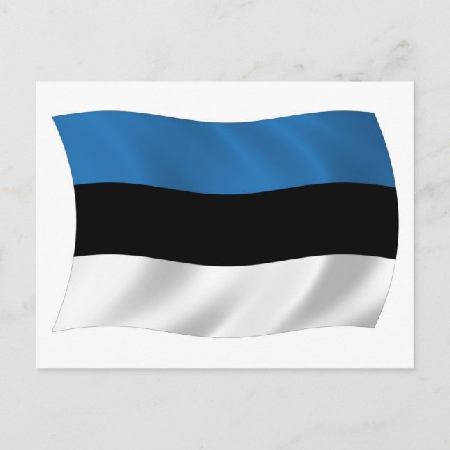 Estnische Flagge Postkarte (Vorderseite)