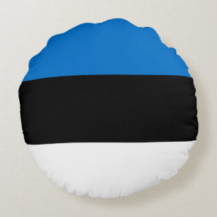 Estnische Flagge Rundes Kissen