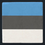 Estnische Flagge Steinuntersetzer<br><div class="desc">Patriotische Flagge Estlands.</div>
