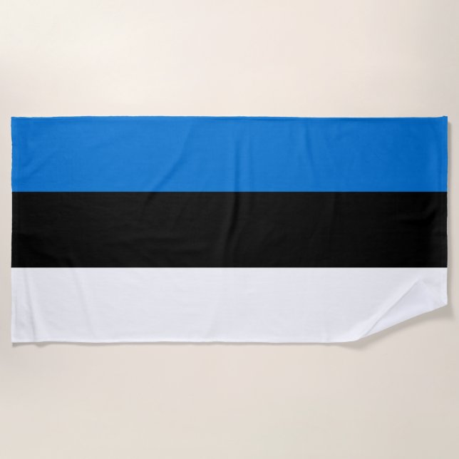 Estnische Flagge Strandtuch (Vorderseite)