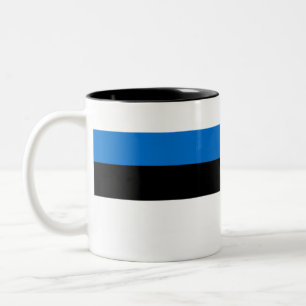 Estnische Flagge Zweifarbige Tasse