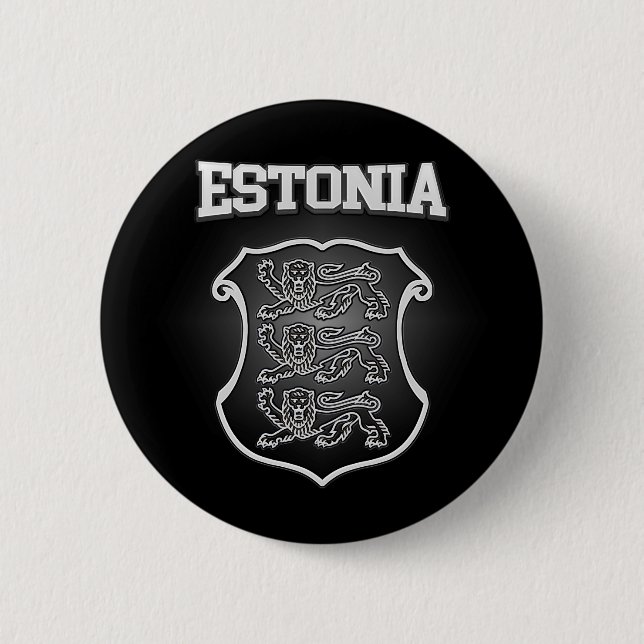 Estnische Wappen Button (Vorderseite)