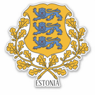 Estnische Wappenküste Patriotisch Aufkleber