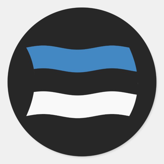 Estnischer Flaggenaufkleber Runder Aufkleber (Vorderseite)