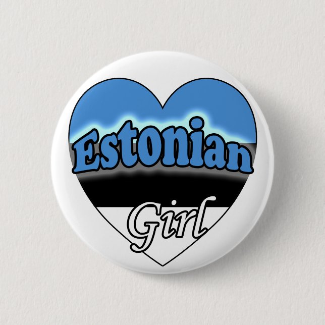 Estnisches Girl Button (Vorderseite)