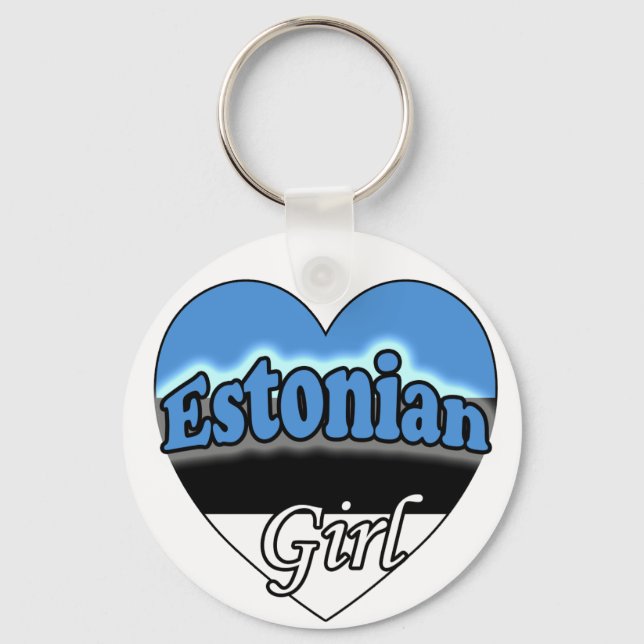 Estnisches Girl Schlüsselanhänger (Vorderseite)