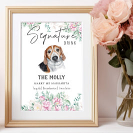 Estnisches Hunde-Unterschrift Trinkzeichen Poster