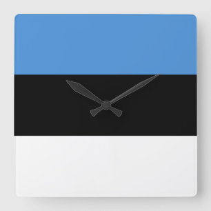 Estonia Flag Quadratische Wanduhr