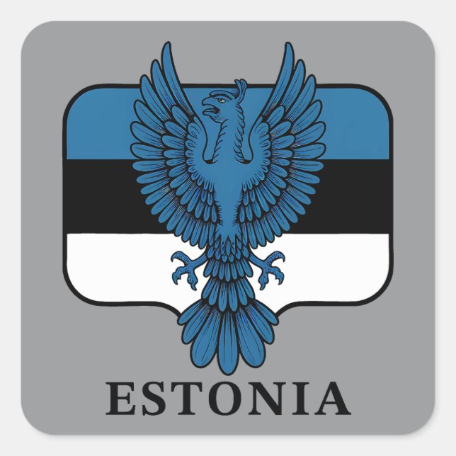 Estonia Northern Europe Quadratischer Aufkleber (Vorderseite)