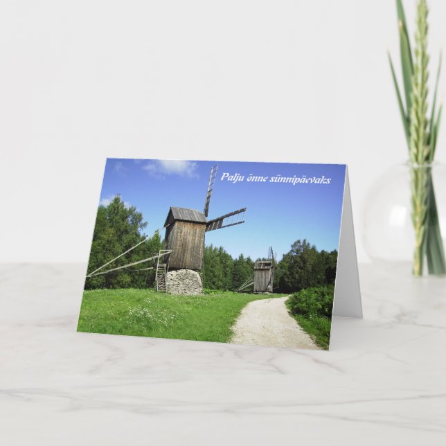 Estonian Birthday Card / Estland Geburtstag Karte (Vorderseite)