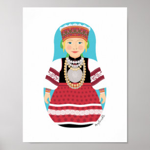 Estonian, Seto Matryoshka Poster