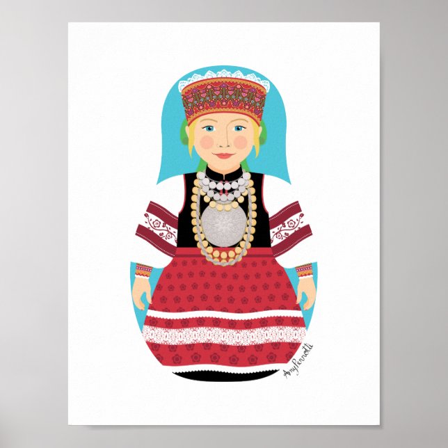 Estonian, Seto Matryoshka Poster (Vorne)