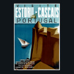 Estoril-Cascais in Portugal Poster<br><div class="desc">Vintage Reiseplakat für die Badeorte von Estoril und Cascais,  außerhalb von Lissabon,  Portugal.</div>