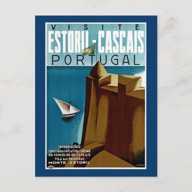 Estoril-Cascais in Portugal Postkarte (Vorderseite)