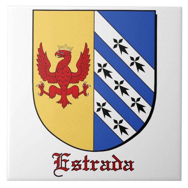 Estrada Familt Shield Decorative Tile Fliese (Vorderseite)