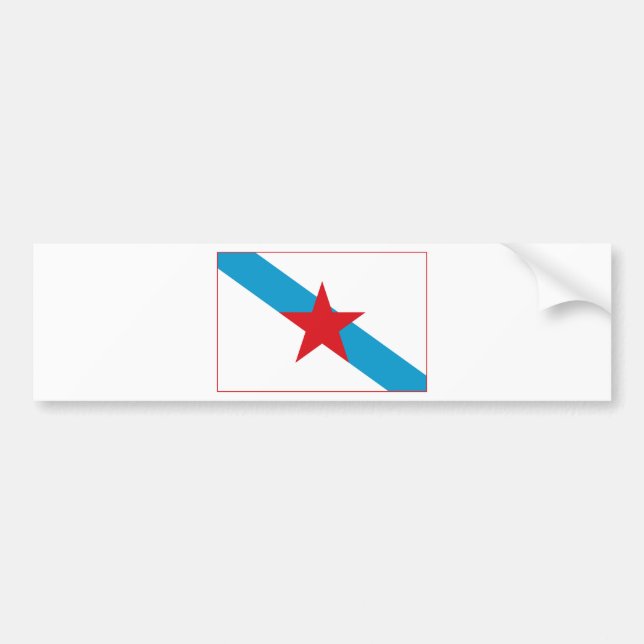 Estreleira - Bandera Independentista Gallega Autoaufkleber (Vorne)