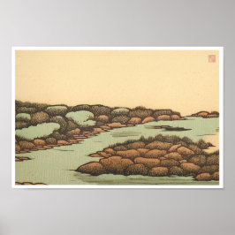 Estuary - Holzschnitt Art Print Poster