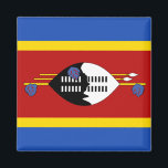 Eswatini Flag Magnet<br><div class="desc">Dekorativer Magnet mit der Flagge von Eswatini - Anpassen Sie es: Bilder anpassen; fügen Sie einen Namen/Slogan für persönliche Geschenke hinzu; fügen Sie ein Unternehmen/Club Logo für Werbeartikel © 2008 FlagAndMap.</div>