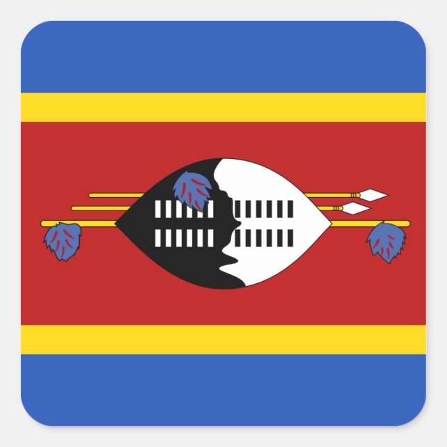 Eswatini Flag Sticker (Vorderseite)