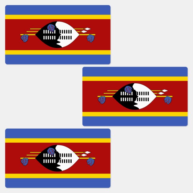 Eswatini-Flagge Etiketten (Gruppe)