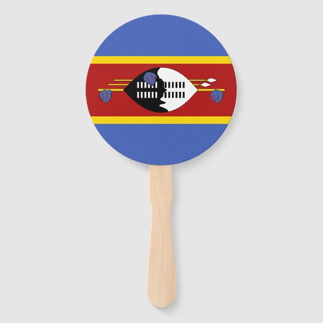 Eswatini-Flagge Fächer (Vorderseite)