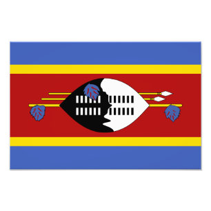 Eswatini-Flagge Fotodruck