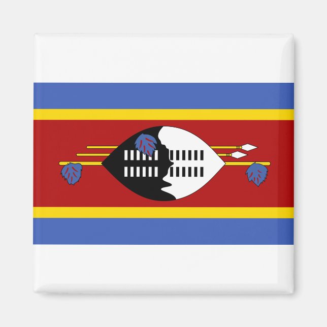 Eswatini-Flagge Magnet (Vorne)