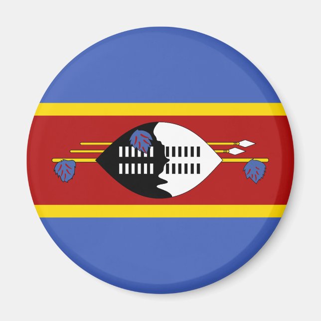 Eswatini-Flagge Magnet (Vorne)