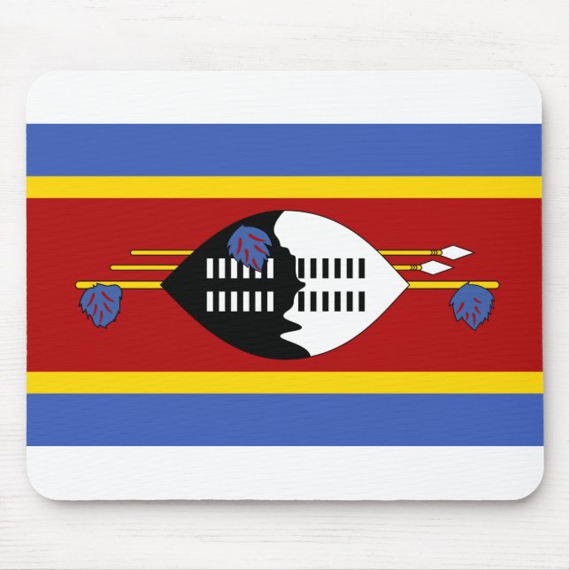 Eswatini-Flagge Mousepad (Vorne)