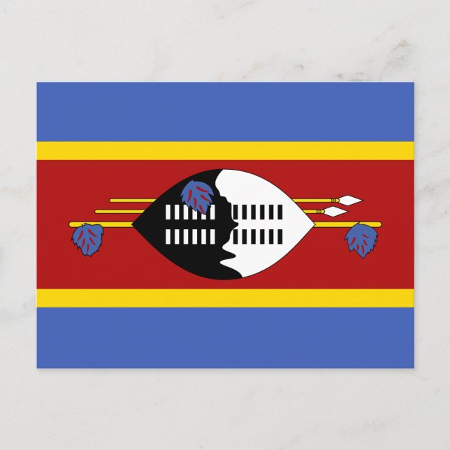 Eswatini-Flagge Postkarte (Vorderseite)