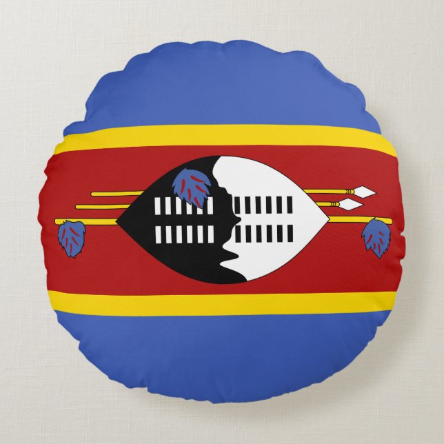 Eswatini-Flagge Rundes Kissen (Vorderseite)