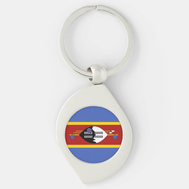 Eswatini-Flagge Schlüsselanhänger (Vorderseite)