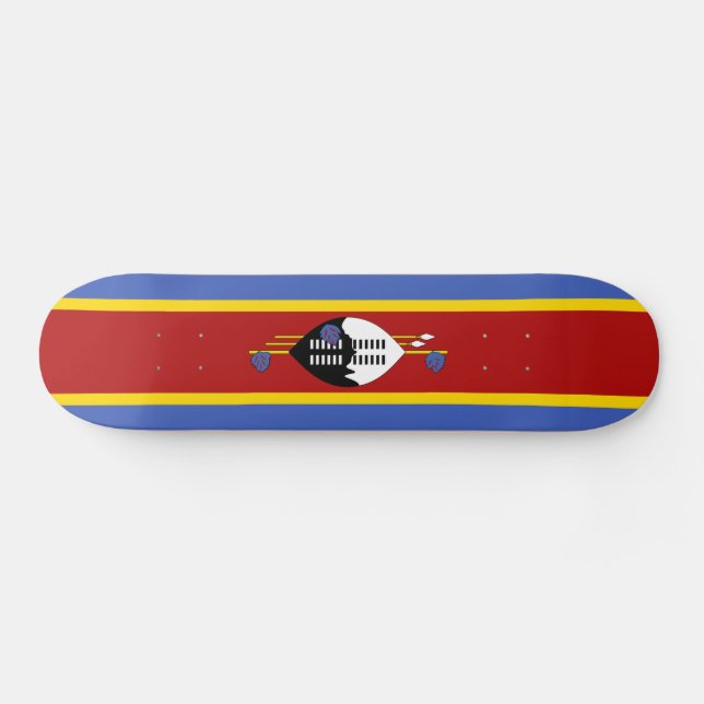 Eswatini-Flagge Skateboard (Horizontal)