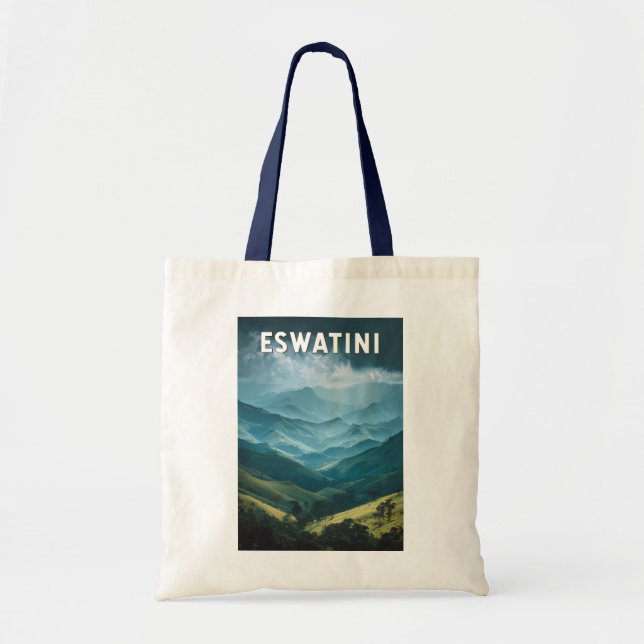 Eswatini Illustration Travel Art Vintag Tragetasche (Vorne)